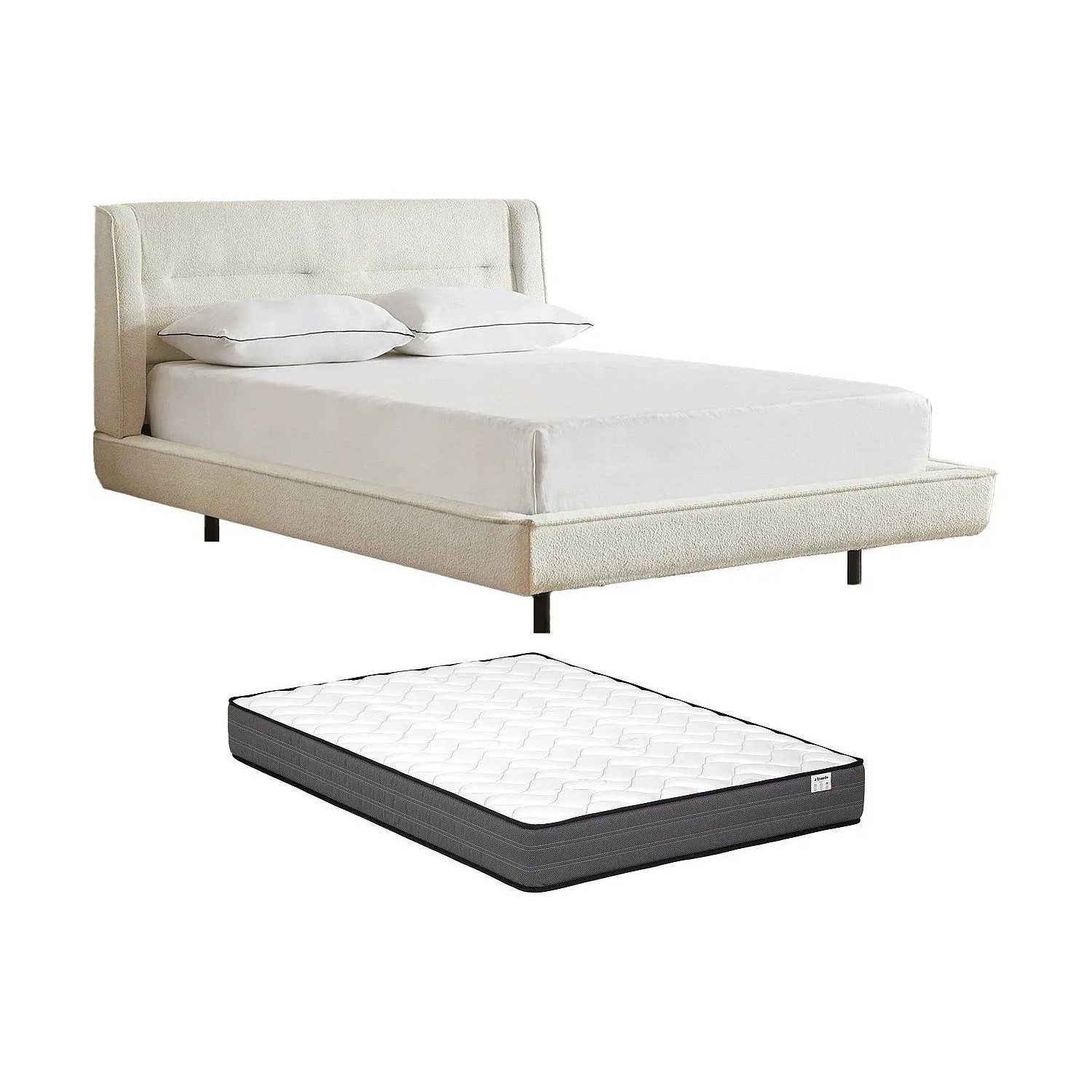 Vente-unique Bettrahmen Isyde Beige 182 cm