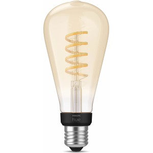 Philips Hue White Ambiance Filament E27 LED-Lampe im Vintage-Look, warmweiß bis kaltweiß dimmbar.