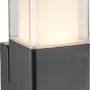 Moderne, schwarze Globo LED-Außenwandleuchte DALIA aus Aluminium mit opal-klarem Glas.