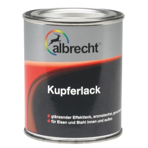 Dose Albrecht Kupferlack, glänzender Metallschutzlack für Eisen und Stahl, 125ml.