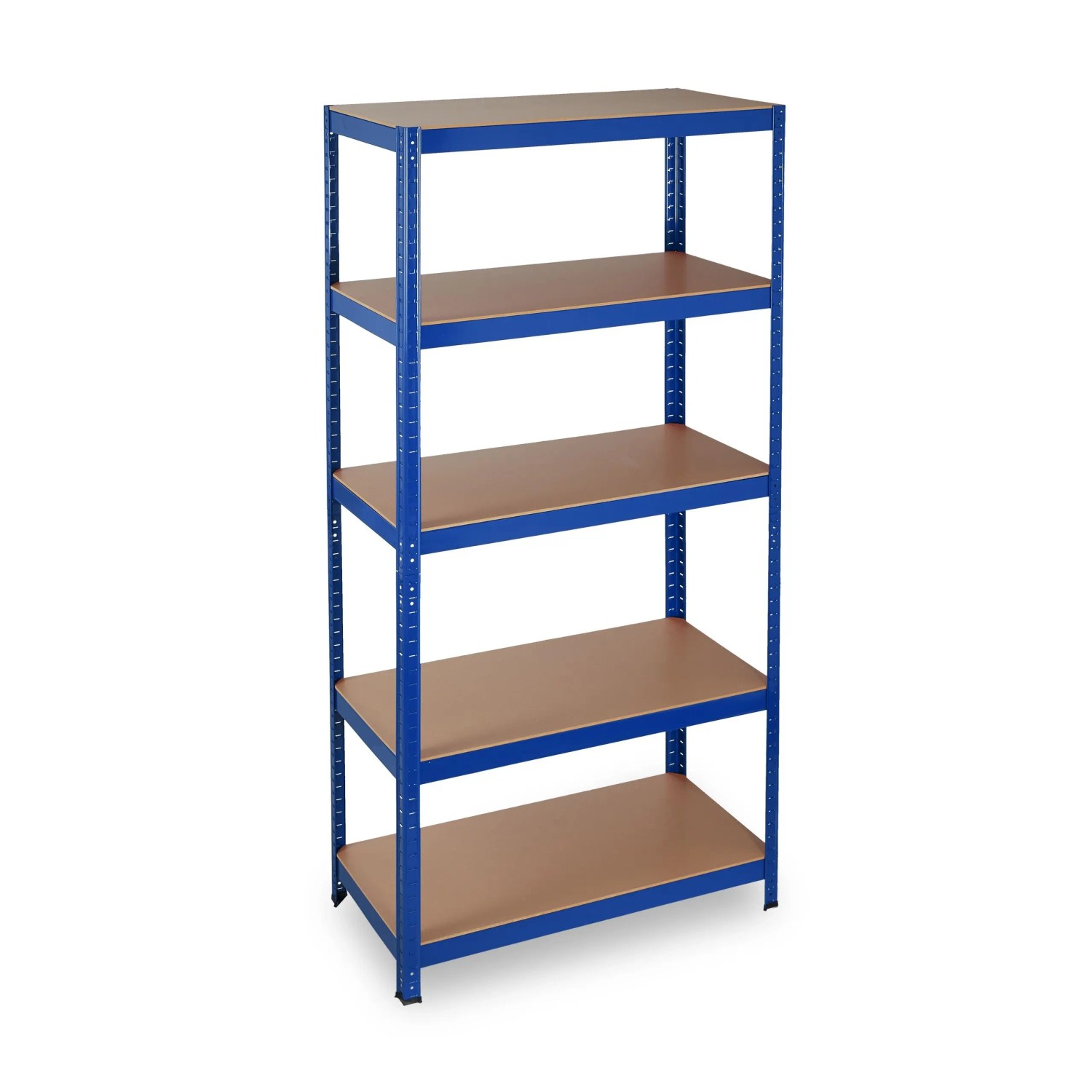 Relaxdays Schwerlastregal Metall Blau Höhenverstellbar Teilbar 180 cm x 90 cm x 45 cm 17,5 kg