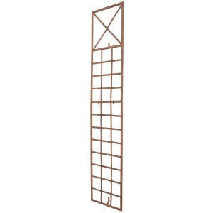 DELUKE Rankgitter HILDE, 2er Set, antik-braunes Metall, 198x40cm, für Kletterpflanzen und Gartendekoration.