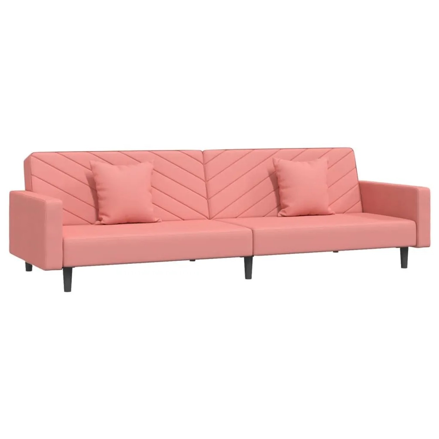 vidaXL Schlafsofa 2-Sitzer mit 2 Kissen Rosa Samt 375921 günstig online kaufen