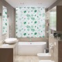 Relaxdays Duschrollo Kunststoff Aluminium Weiß Grün Wasserabweisend 160 cm x 240 cm_2
