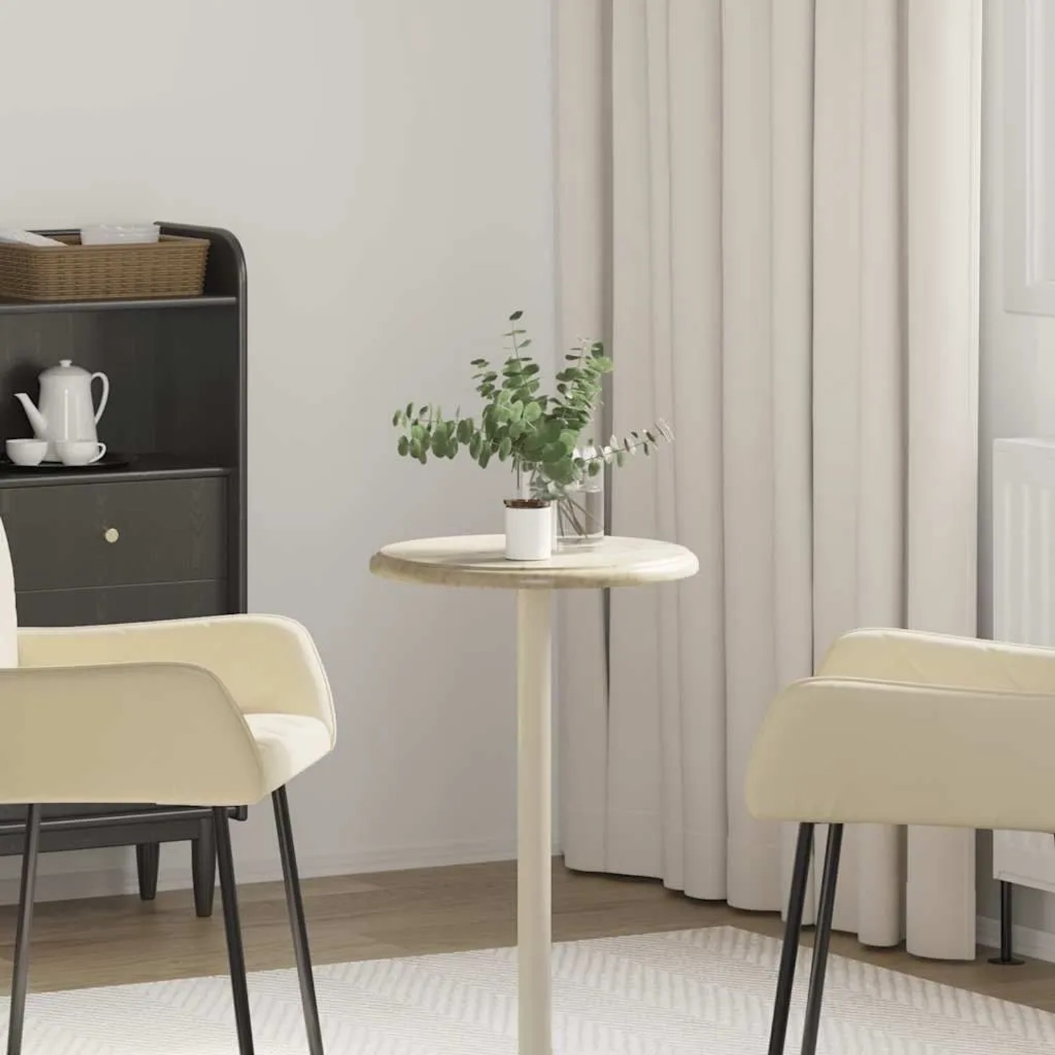 vidaXL Tischplatte Creme Ø40x2,5 cm Marmor 149189