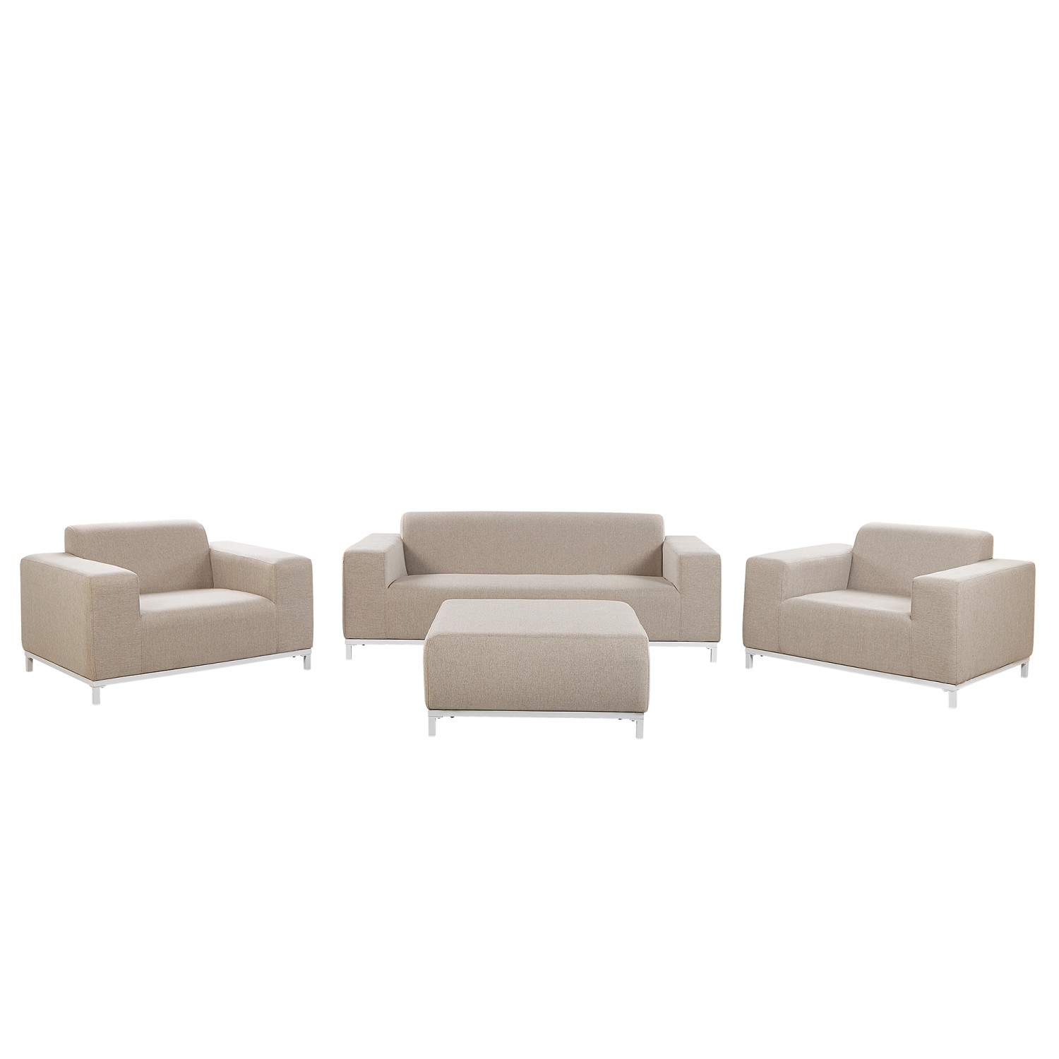 Beliani Lounge Set ROVIGO Sandbeige 84 x186x68