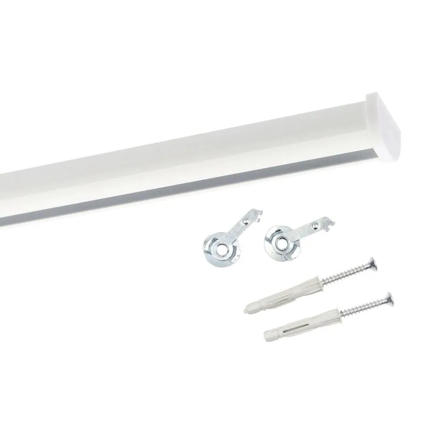 Deco-Raum Gardinenschiene nach Maß 1-Lauf Round Weiß 190cm