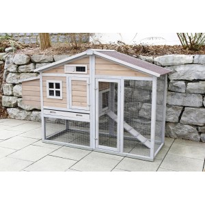 Kerbl Hühnerstall Bonny aus Holz mit Freilaufgehege und Legenest.