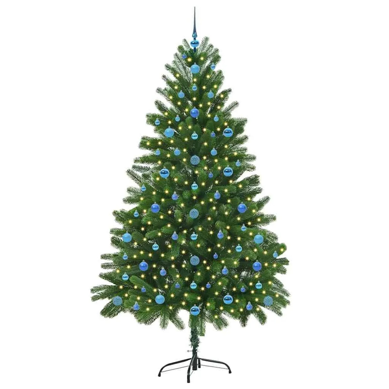 vidaXL Weihnachtsbaum mit 300 LEDs mit Ständer Grün 210 cm PE 3396347