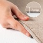 Detailaufnahme: Beiger Ayyildiz Kurzflorteppich Sky, Florhöhe 7mm, weiche Textur.