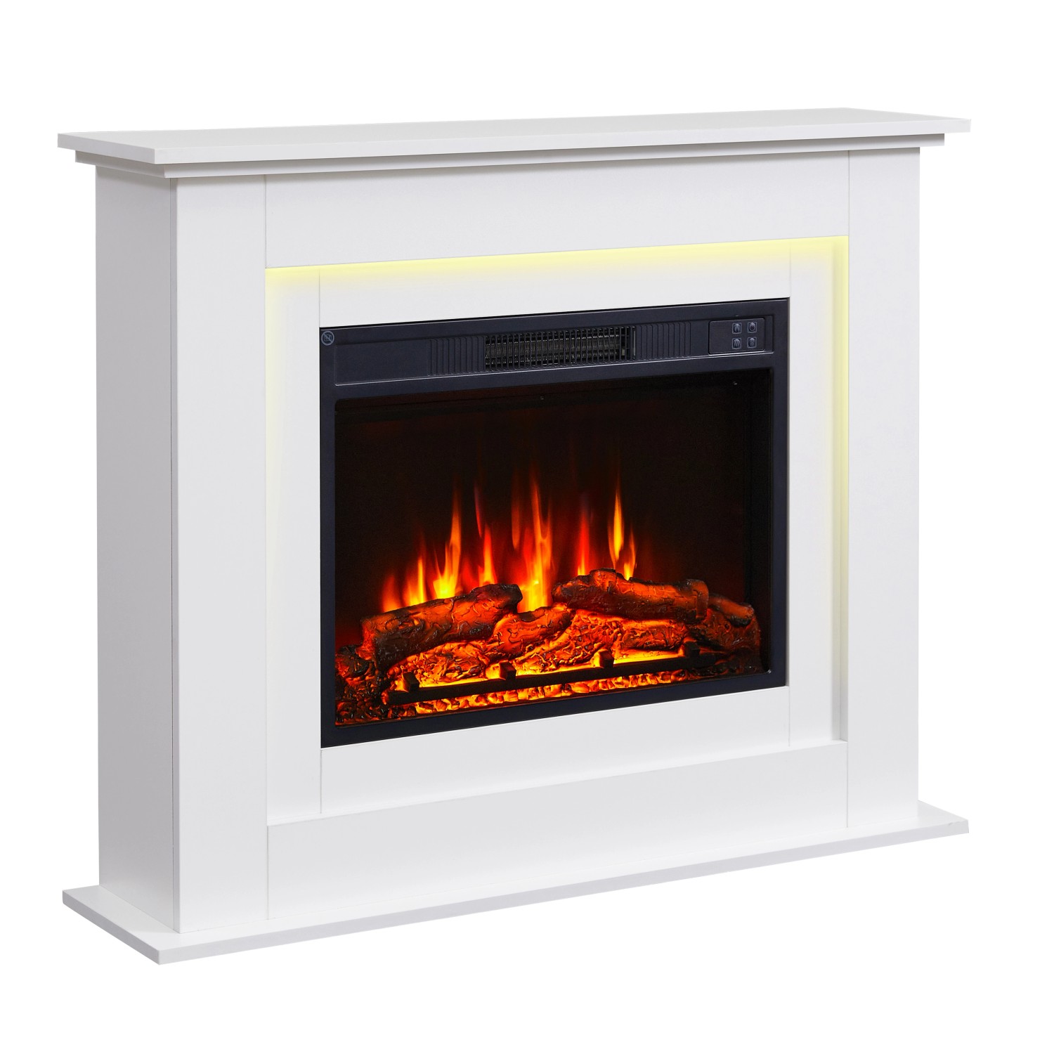 BALDERIA FI-WE Elektrokamin Standkamin Heizung 3D-Flammeneffekt Weiß günstig online kaufen