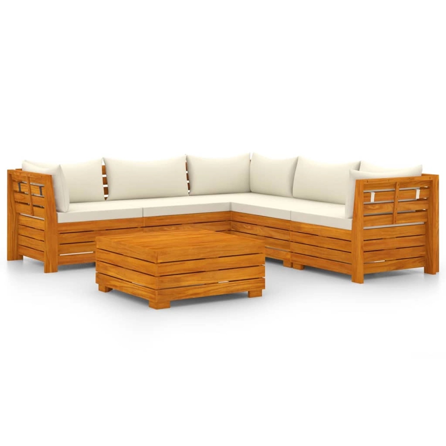 6-tlg. Garten-lounge-set Mit Kissen Massivholz Akazie günstig online kaufen