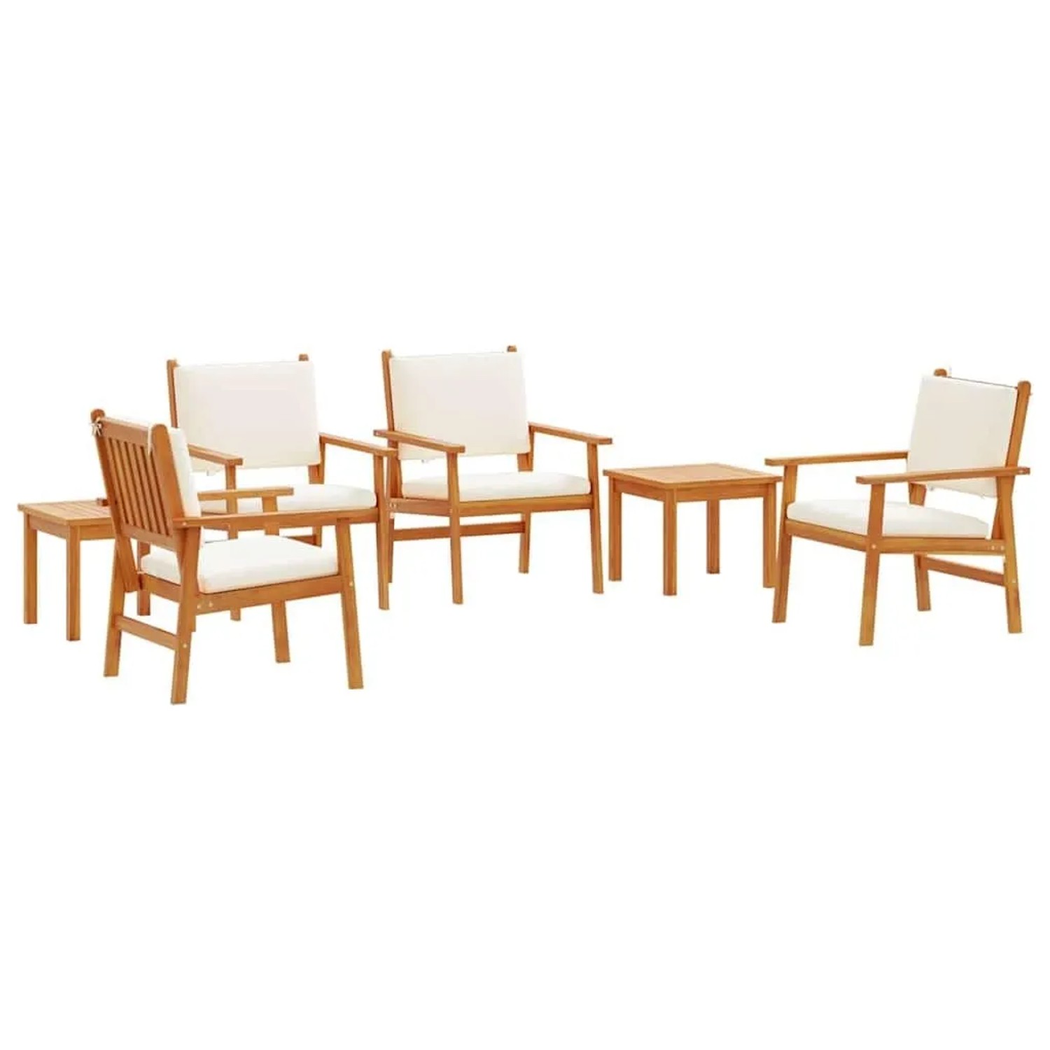 vidaXL Gartensofa-Set 6 Stk Braun Massivholz Akazie 3331815