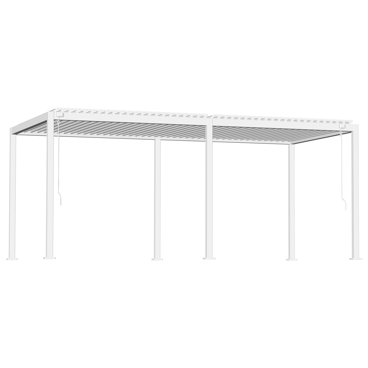 Dreamgarden Pergola 6 x 3 x 2,5 m Tropea Manuell Weiß Lamellendach günstig online kaufen