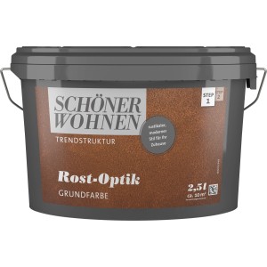 Schöner Wohnen Rost-Optik Grundfarbe, 2,5 l Eimer. Effektfarbe für Wände mit Rost-Optik.