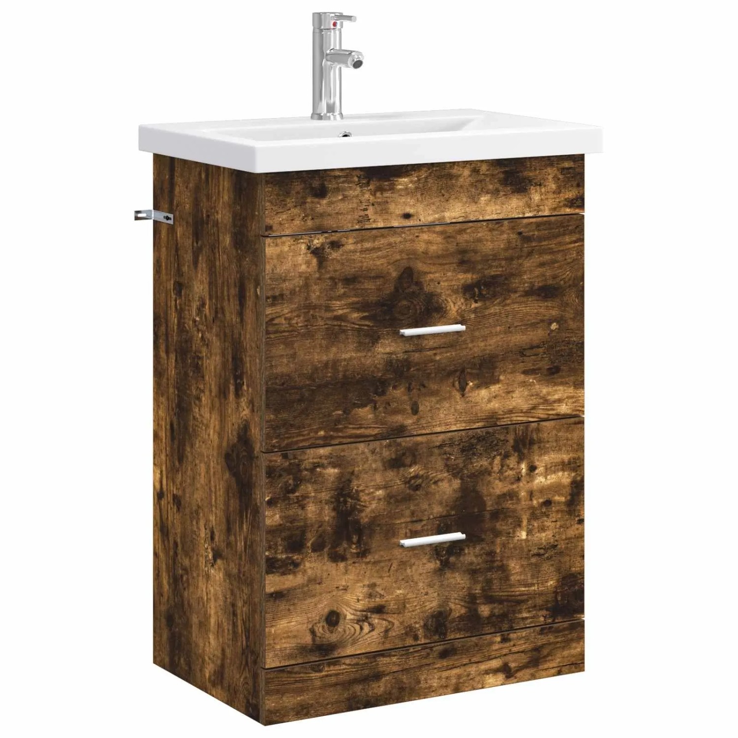 vidaXL Badezimmermöbel-Set Geräucherte Eiche 61 x 40 x 84,5 cm 3404370