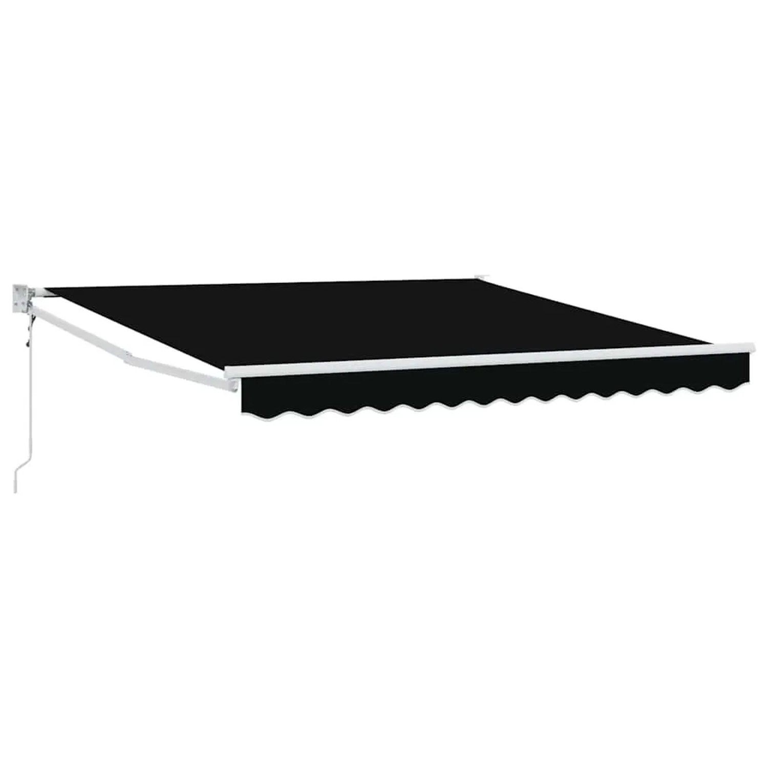 vidaXL Einziehbare Markise Schwarz 350 x 250 cm Stoff 3330330 günstig online kaufen