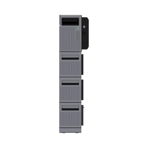 Conow CBE2000 Pro Powerstation mit 3 Erweiterungsbatterien, graue Energiespeicher im Stapel.