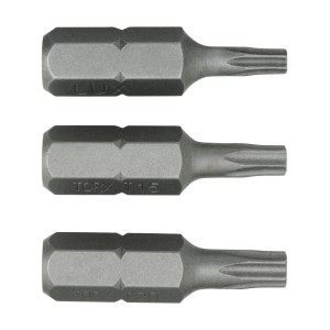 LUX Bit-Satz TX10, TX15, TX20, 3-teilig, für Schraubarbeiten mit gängigen Bithaltern.