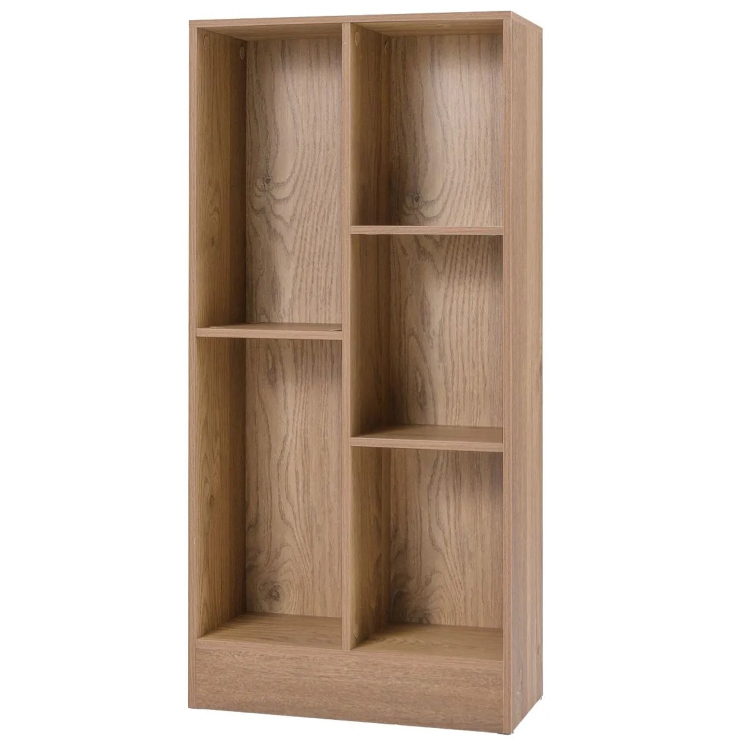 Costway Bücherregal 5 Fächern 50 x 24 x 104 cm Natur günstig online kaufen