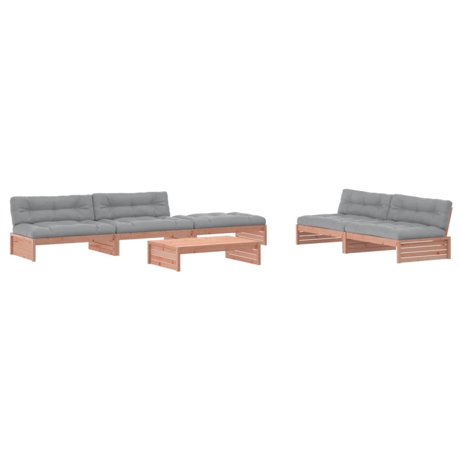 vidaXL 6-tlg Garten-Lounge-Set mit Kissen Massivholz Douglasie Modell 10 günstig online kaufen