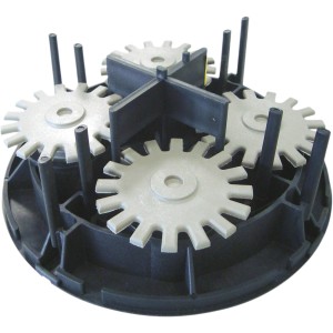 Diephaus Stelzlager 35-50 mm zur Montage von Terrassenplatten, mit Rückdrehsicherung.