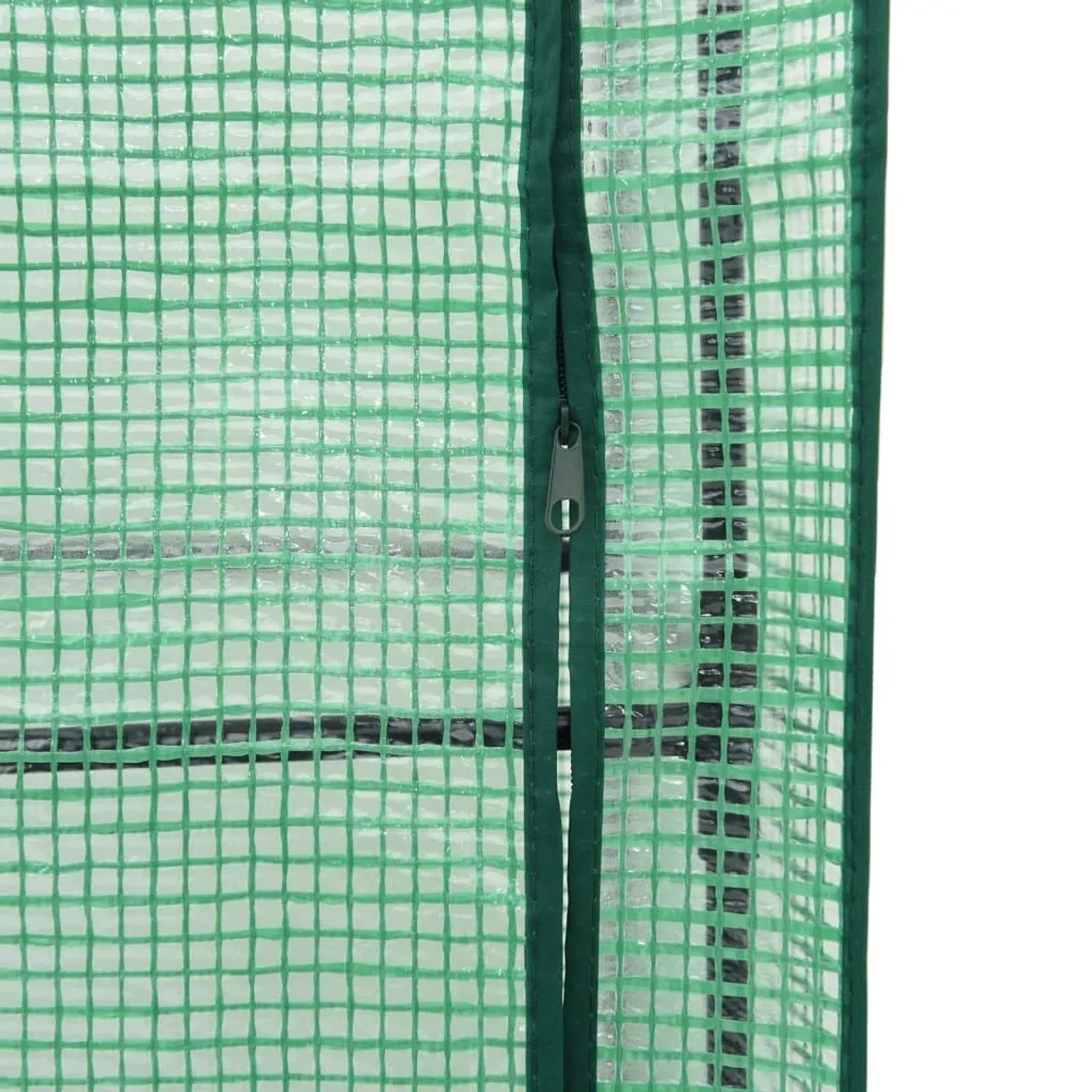 Detailaufnahme Gewächshaus-Aufsatz mit Reißverschluss für vidaXL Hochbeet.