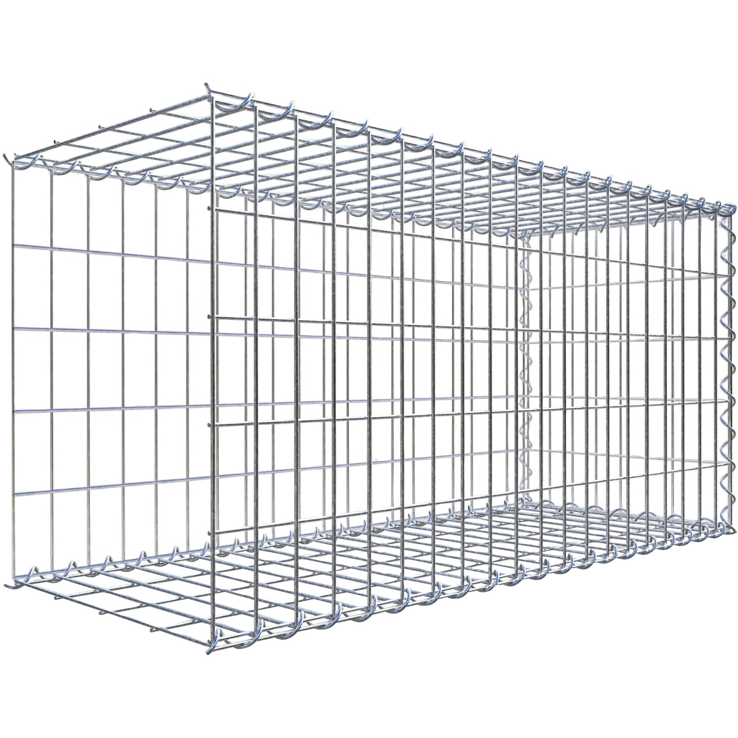 Gabiona Gabione-Anbaukorb Typ 2 50 x 100 x 40 cm Maschenw 5 x 10 cm