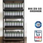 KARAT Schwerlastregal Lakota 2er Set Traglast bis 875 kg Schwarz 180 x 90 x 40 cm_4