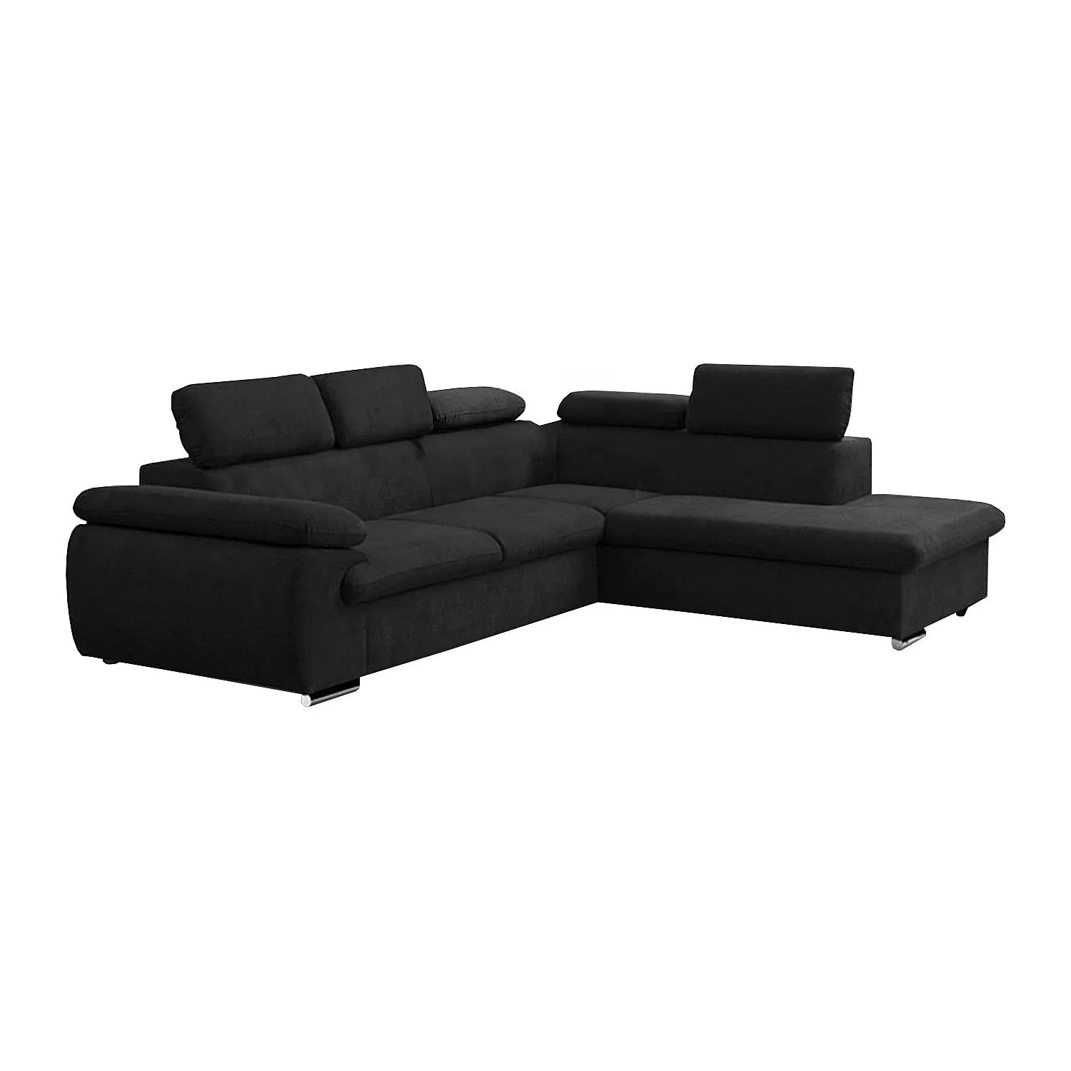 Vente-unique Schlafsofa Fabien Schwarz 271 cm