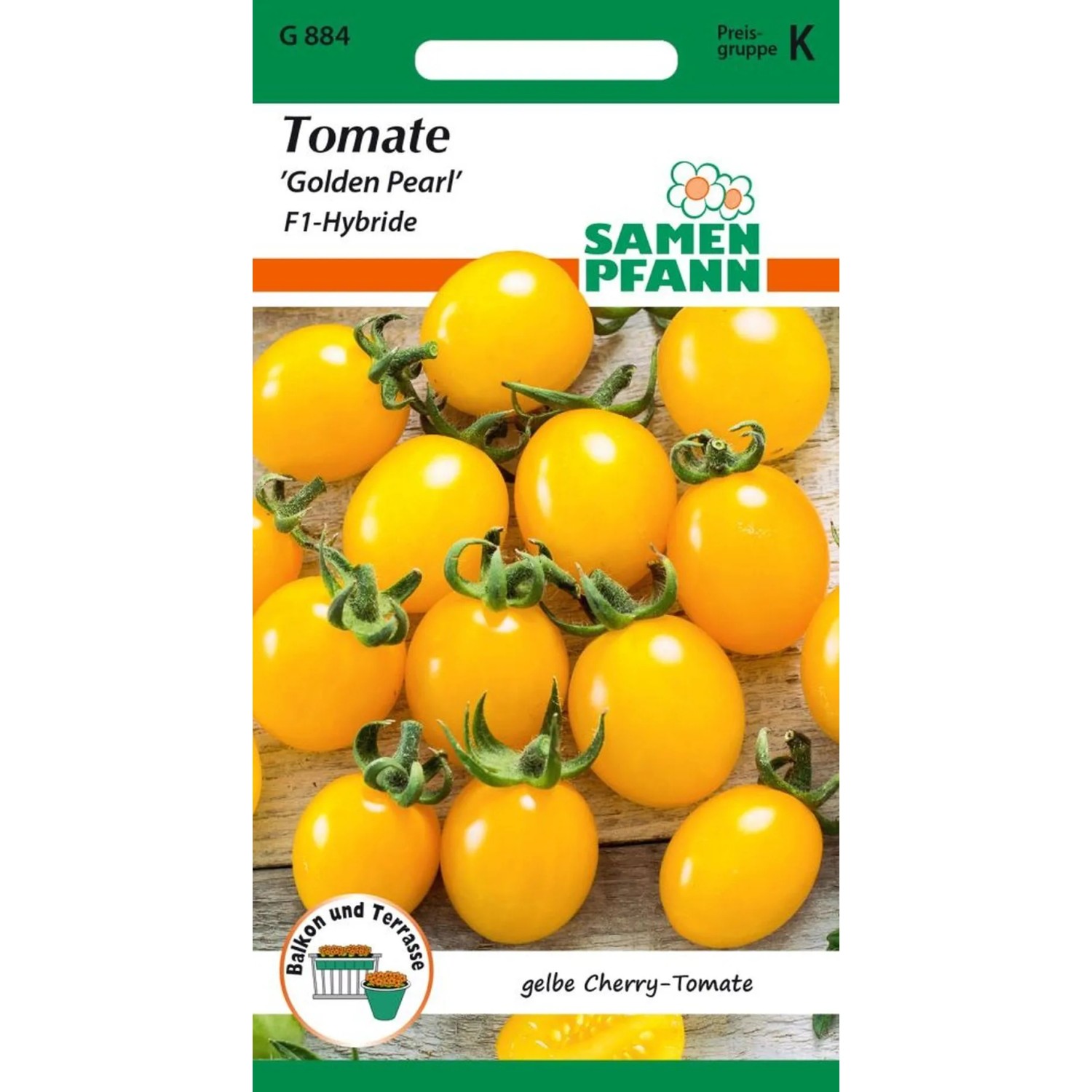 SAMEN PFANN Cherry-Tomate Golden Pearl F1