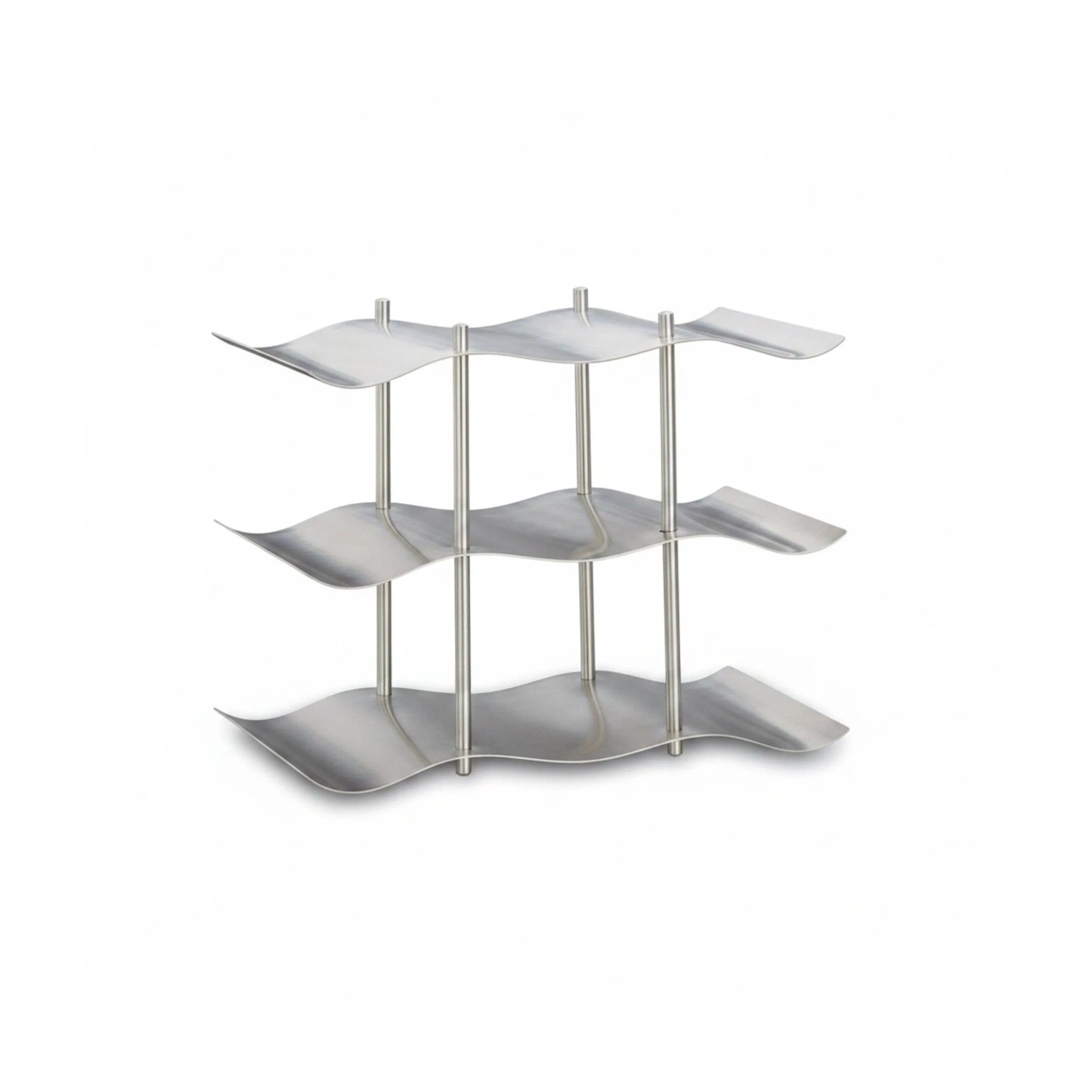 Relaxdays Weinregal Edelstahl Silber Für 9 Flaschen 22 cm x 27 cm x 16,5 cm 1,2 kg