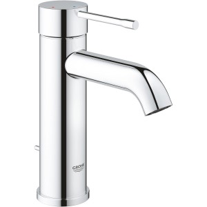 Grohe Essence Waschtischarmatur S-Size in Chrom mit Zugstangen-Ablaufgarnitur.