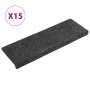 Graue VidaXL Stufenmatte aus Nadelvlies, 65x21 cm, 15er Set für Treppen.