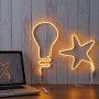 Orangefarbener Paulmann LED Strip Neon Colorflex USB als Glühbirne und Stern, 1 m, 4,5 W.