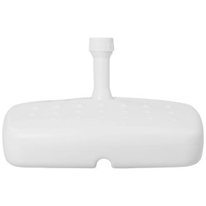 Weißer Doppler Balkon Schirmständer, 17 l, für Rohre bis 32 mm Durchmesser.