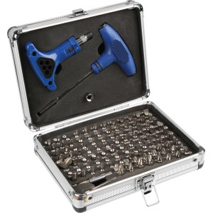 105-teiliger LUX Steckschlüssel- und Bitsatz Classic im Alukoffer, sortiert.