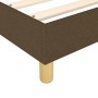 vidaXL Boxspringbett, dunkelbrauner Stoff, 140x200 cm. Bett mit Füßen und Lattenrost.
