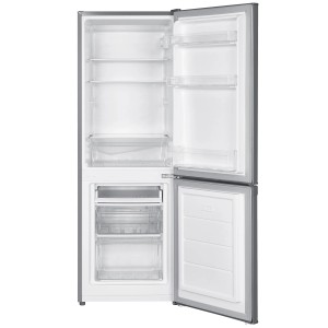 homeX Kühlschrank Mit Gefrierfach Kühl-Gefrierkombination Freistehend 173 Liter Nutzinhalt CFS1110-S Silber
