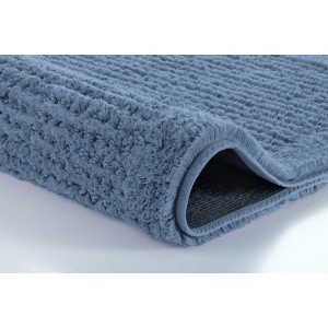 Stahlblauer Kleine Wolke Badteppich Net (70x120 cm) mit Cut-Loop Flor.