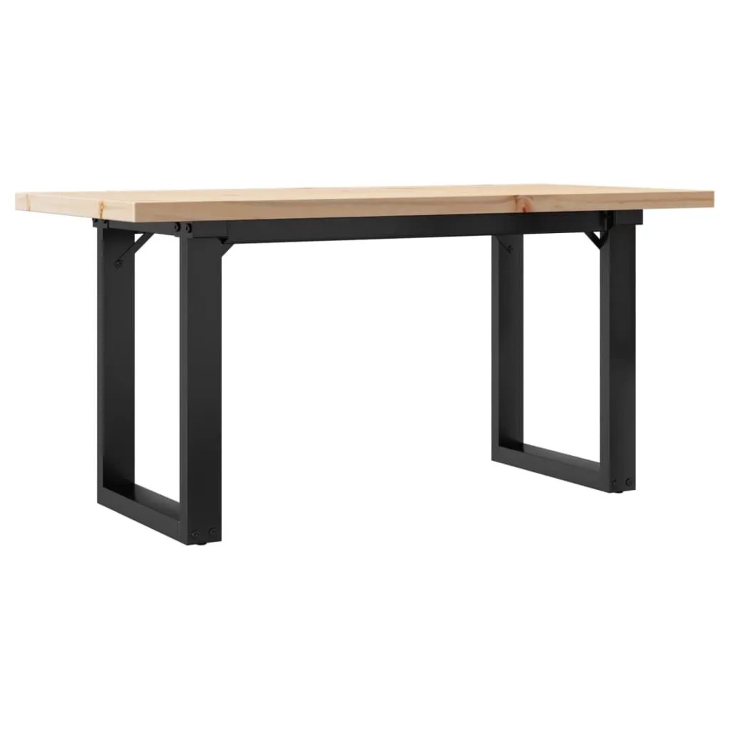 vidaXL Couchtisch O-Gestell 100x50x45,5 cm Massivholz Kiefer Stahl 3282732 günstig online kaufen