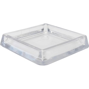 Transparenter Wagner Möbeluntersetzer, 4x4 cm, aus Kunststoff, zum Schutz von Böden vor Kratzern.