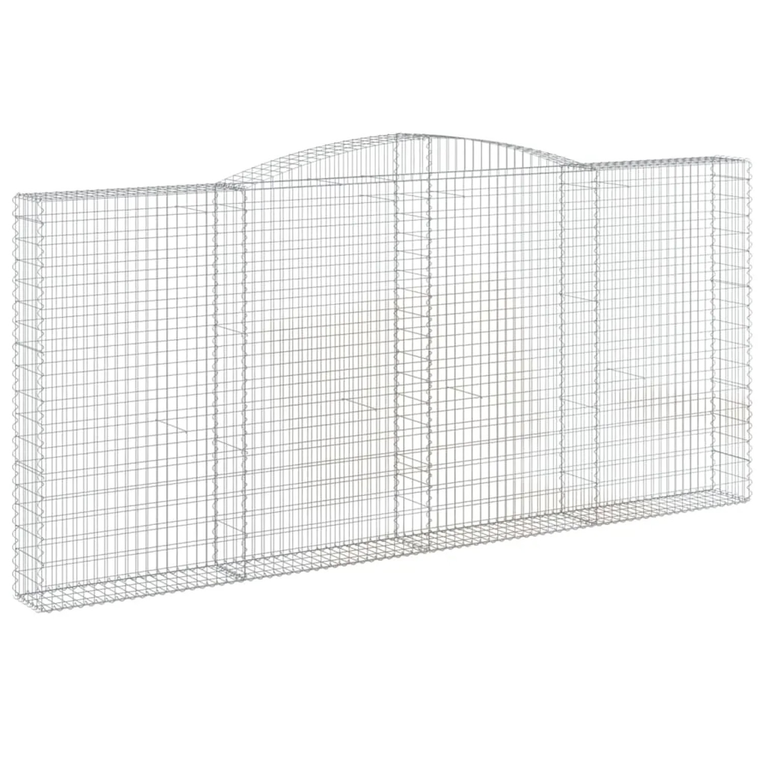 vidaXL Gabionen mit Hochbogen 7 Stk 400x30x180/200cm Eisen 1635311