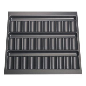 SOTECH ORGA-BOX Gewürzgläsereinsatz 510 x 480 x 28 mm Silbergrau Gewürzdoseneinsatz Für 60er Korpusbreite