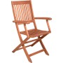 Brauner Garden Pleasure Klapparmstuhl Seattle (2 Stk.) aus FSC®-zertifiziertem Eukalyptusholz.