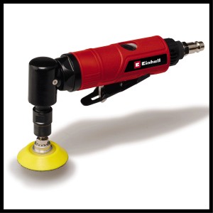Einhell Druckluft-Winkelschleifer TC-PA 50 mit Schleifteller und Schleifpapieren.
