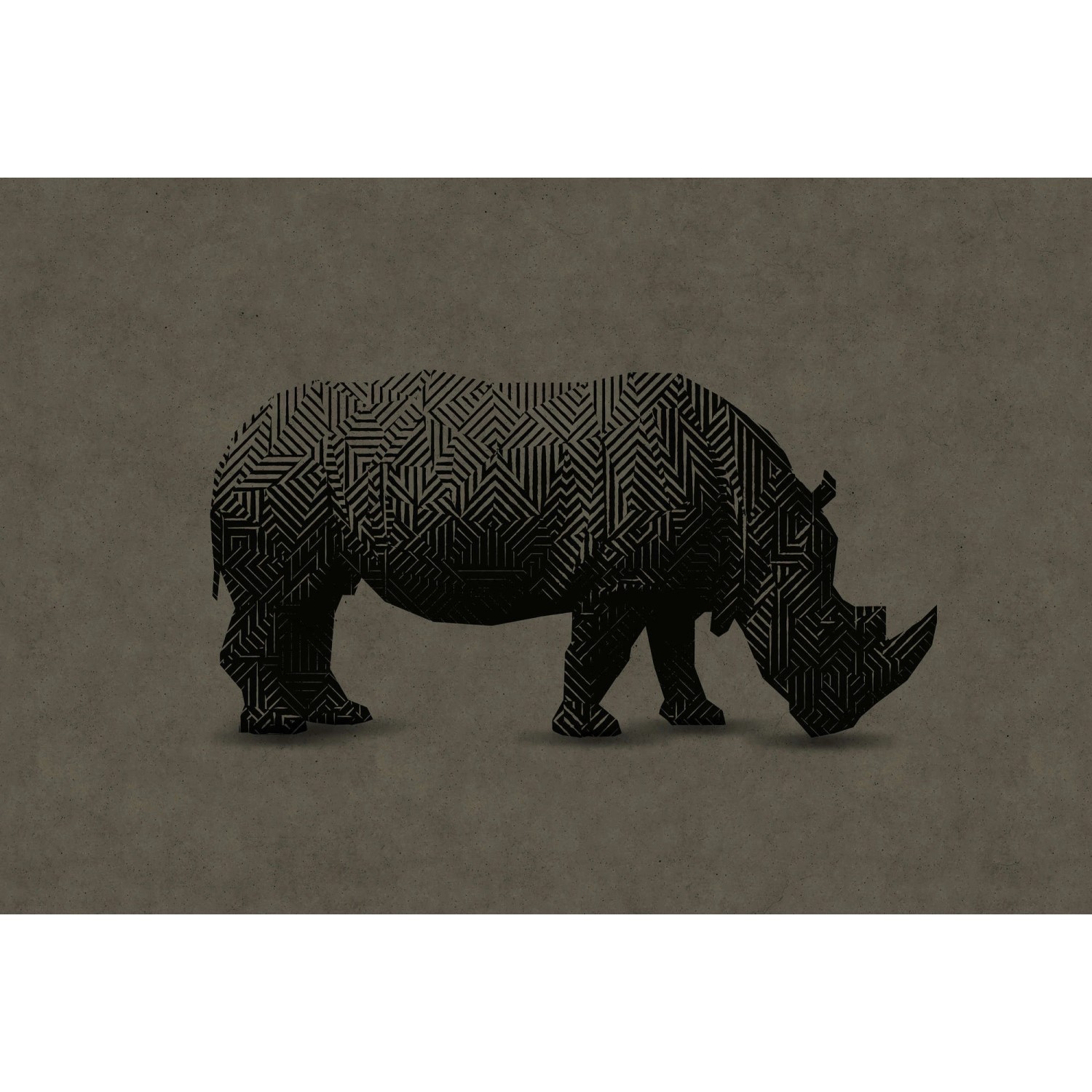 Fototapete Narshorn Grafik Schwarz Grau Grün 4,00 m x 2,70 m FSC® günstig online kaufen