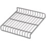 Schuhrost Set, Stahldraht silber (RAL 9006), 659x280 mm, mit Clips für Schuhschränke.