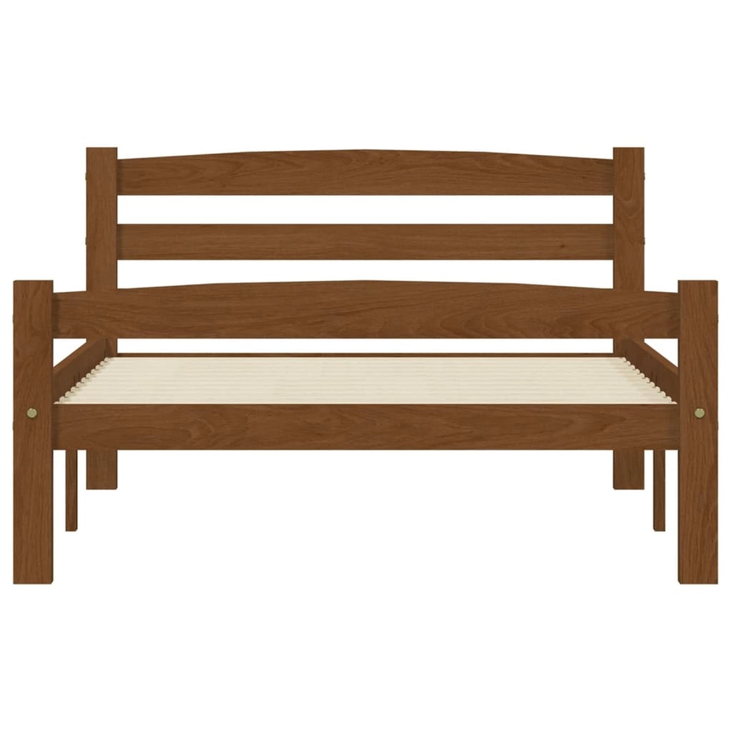 Massivholzbett Kiefer, honigbraun, 90x200 cm. Bettgestell ohne Matratze.