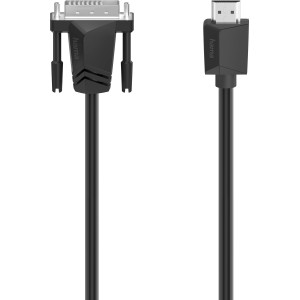 Schwarzes Hama Video-Kabel DVI zu HDMI für Ultra-HD 4K, 1,5 m lang.